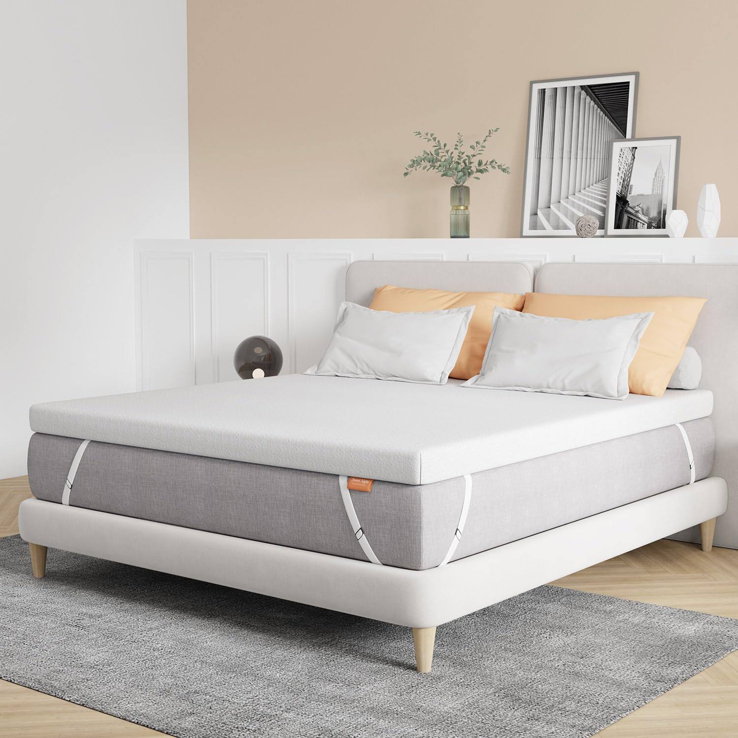 52f6b2757de2e4d933dc459df26d65c2f6706d0db7e5b3c4647a2b110a6549d4.jpg Sweetnight 4 inch California King Mattress Topper, High Density Memory Foam Mattress Topper for Enhanced Support & Pressure Relief, Medium Firm - Image 1