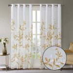 Madison Park Cecily Burnout Printed Window Panel, Yellow, 84