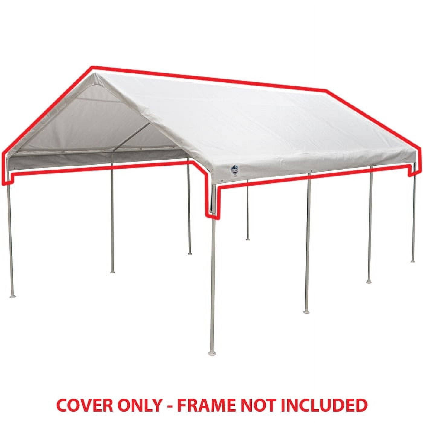 5344fb00ccef93e215fe02f81881ce1cc747cbc820048455cce6d23f6a44b13c.jpg King Canopy 12 ft x 20 ft White Drawstring Cover - Image 1