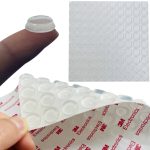 monochef 100pcs Cabinet Door Bumpers Clear Rubber Stoppers Bumpers Self Adhesive Cupboard Door Drawer Furniture Bumpers Glass Tops Cutting Boards