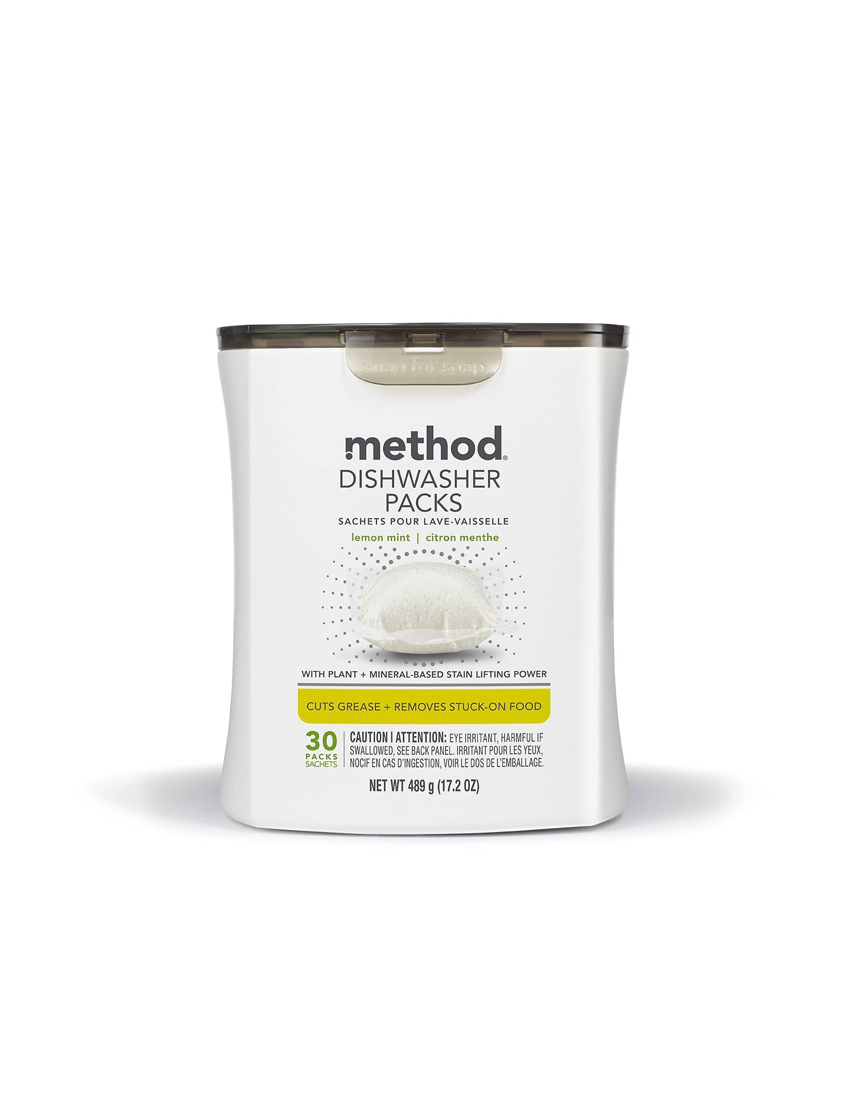 53967fbfc3163ddeda4752c1689a6804022d7e0a3a77fd0878ca878be0750113.jpg Method Dishwasher Detergent Packs Lemon Mint - Image 1