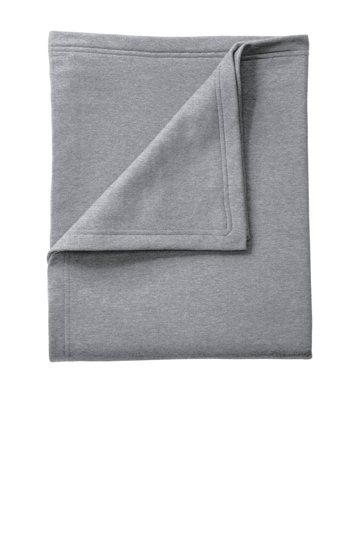 53f205973aac1ff92bad5ddab383ec333643516f39865b5289af45f08e6f4971.jpg Port & Company Sweatshirt Blanket, Athletic Heather - Image 1