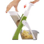 Once for All Safe Mandoline Slicer, Multi Vegetable Chopper, Potato Slicer for Kitchen, 4 Modes 100+ Presets Adjustable Thickness, French Fry Cutter
