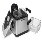 Elite EDF-401TX 4qt Dual Deep Fryer with 3 Baskets