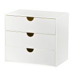Lunmore 3-Drawer Vanity Organizer, Compact Storage Organization Drawers Set for Cosmetics, Dental Supplies, Bathroom, Dorm, Desk, Countertop, Office