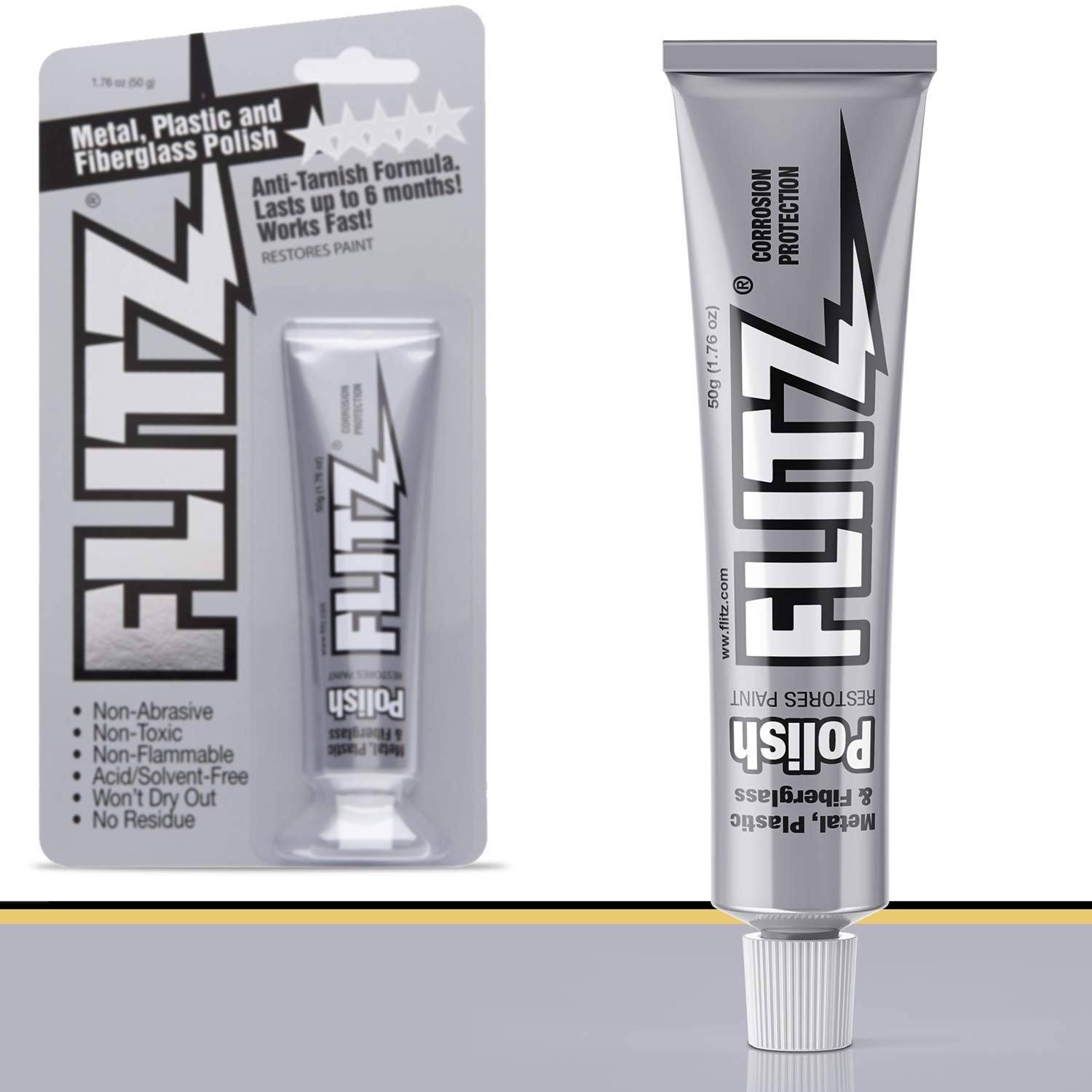 5423e555c0a2dbaa6a5643150f6678b335438f4a338c3330f2dbe1620163c246.jpg Flitz Multi-Purpose Polish and Cleaner Paste for Metal, Plastic, Fiberglass, Aluminum, Jewelry, Sterling Silver: Great for Headlight Restoration + - Image 1