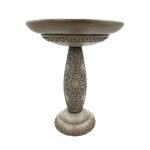 Backyard Glory Floral Sun 20-in H Gray Polypropylene Complete Birdbath | 05-634-34