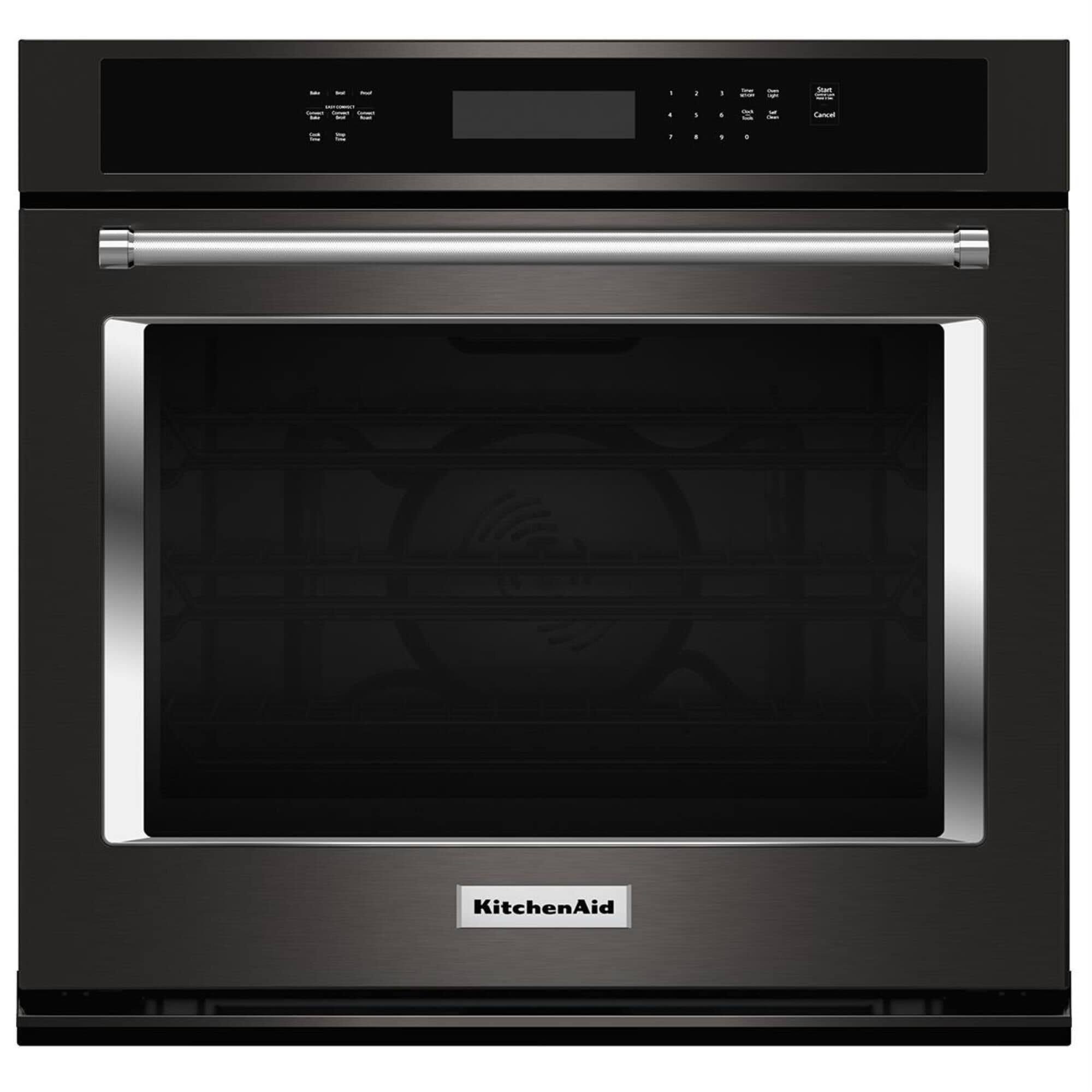 542fa668de6795bd2b255de1c74397520b8f4d9ed9fdcc5499d3f221d2f94f32.jpg KitchenAid 30" Single Wall Oven with Even-Heat True Convection (Black Stainless) - Image 1