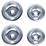 Certified Appliance Accessories 50001-c Chrome Style A 2 Large 8" & 2 Small 6" Replacement Drip Bowls for Whirlpool, Kenmore, Frigidaire & Maytag
