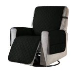 Waterproof Recliner Chair Cover with Non Slip Strap Black / S