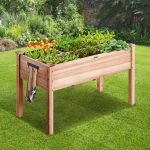 VEVOR Wooden Raised Garden Bed Planter Box 47.2x22.8x30" Flower Vegetable Herb