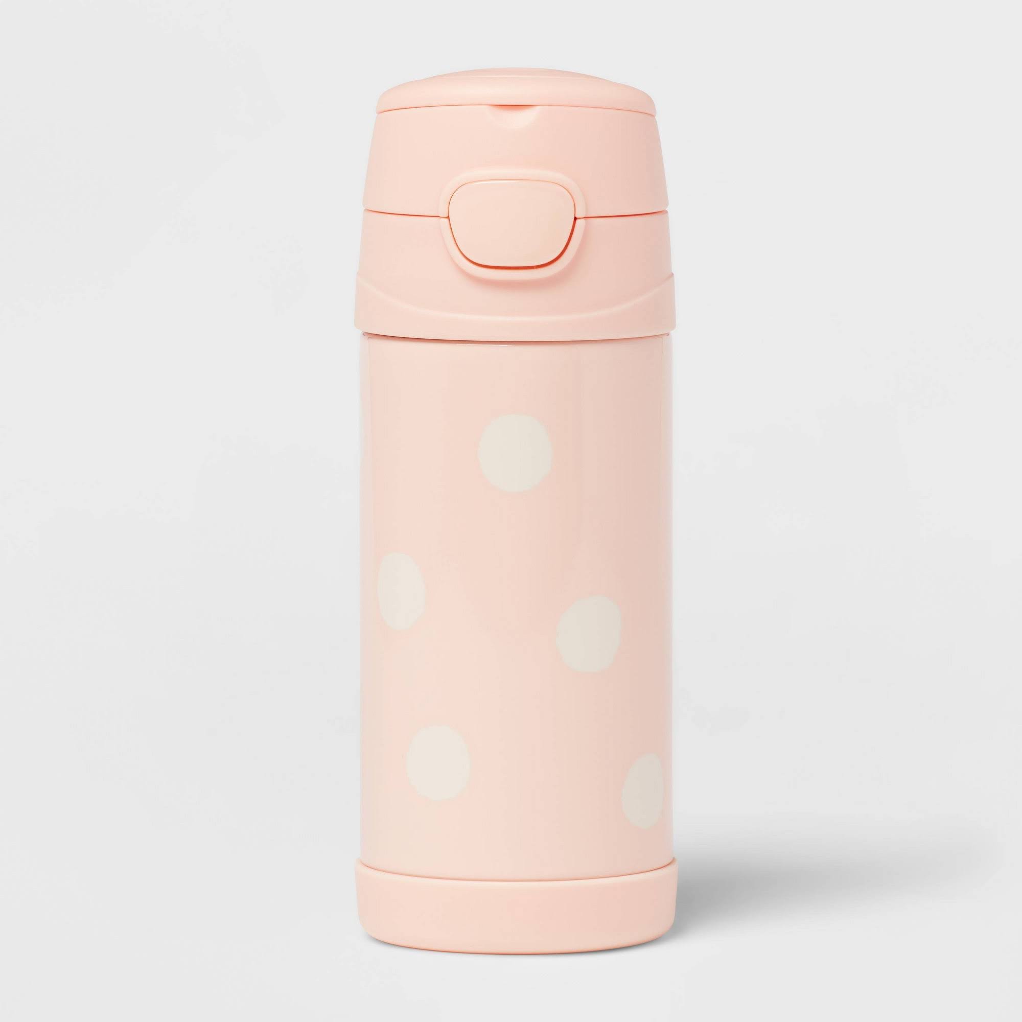 54ae7d45bff8b5e7e8a9887f5e74f1e19f65d9f902c99e817090a85d6d9ecaa0.jpg Pillowfort Polka Dots Portable Drinkware Water Bottle - Pink - 12 oz - Image 1