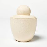 3-Wick 18oz Ceramic Brown Candle with Knob Lid - Threshold Designed with Studio McGee