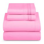 Hearth & Harbor Full Size Sheets - 4 Piece Bed Sheet Set, Hotel Luxury Double Brushed Bed Sheets - Extra Soft Bedding Sheets & Pillowcases, Full,