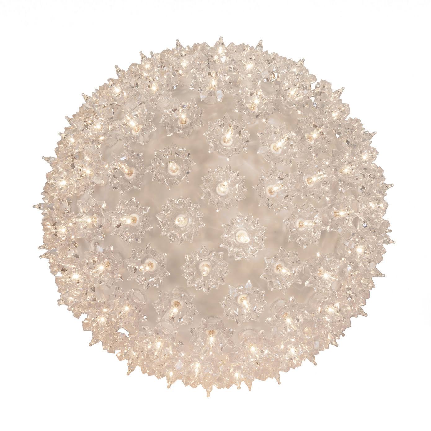 54efec54eb78a5f054c171b4eee4c306d3bcda7ca68708af5ef51255b61dc8b8.jpg Wintergreen Lighting Starlight 100 Lights Sphere, Clear, 7.5" - Image 1