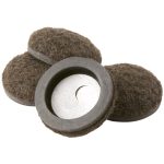Super Sliders 4334495N Formed Felt Furniture Movers for Hard Surfaces, 1-1/2 inch, Brown, 4 Piece