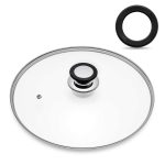 Eooch Tempered Glass Lid with Heat Resistant Handle,12/30cm, Clear