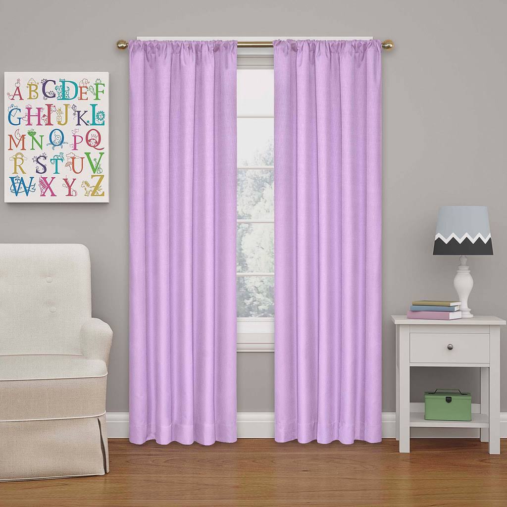 5599044fea928d12e4e4867ddf5b1a46626ec629e80723780532f6d41a2447d1.jpg Eclipse Kendall Blackout Window Curtain Panel, Purple - Image 1