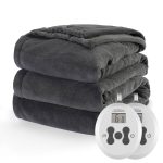 Sunbeam Electric Blanket, King, Plush,Walnut