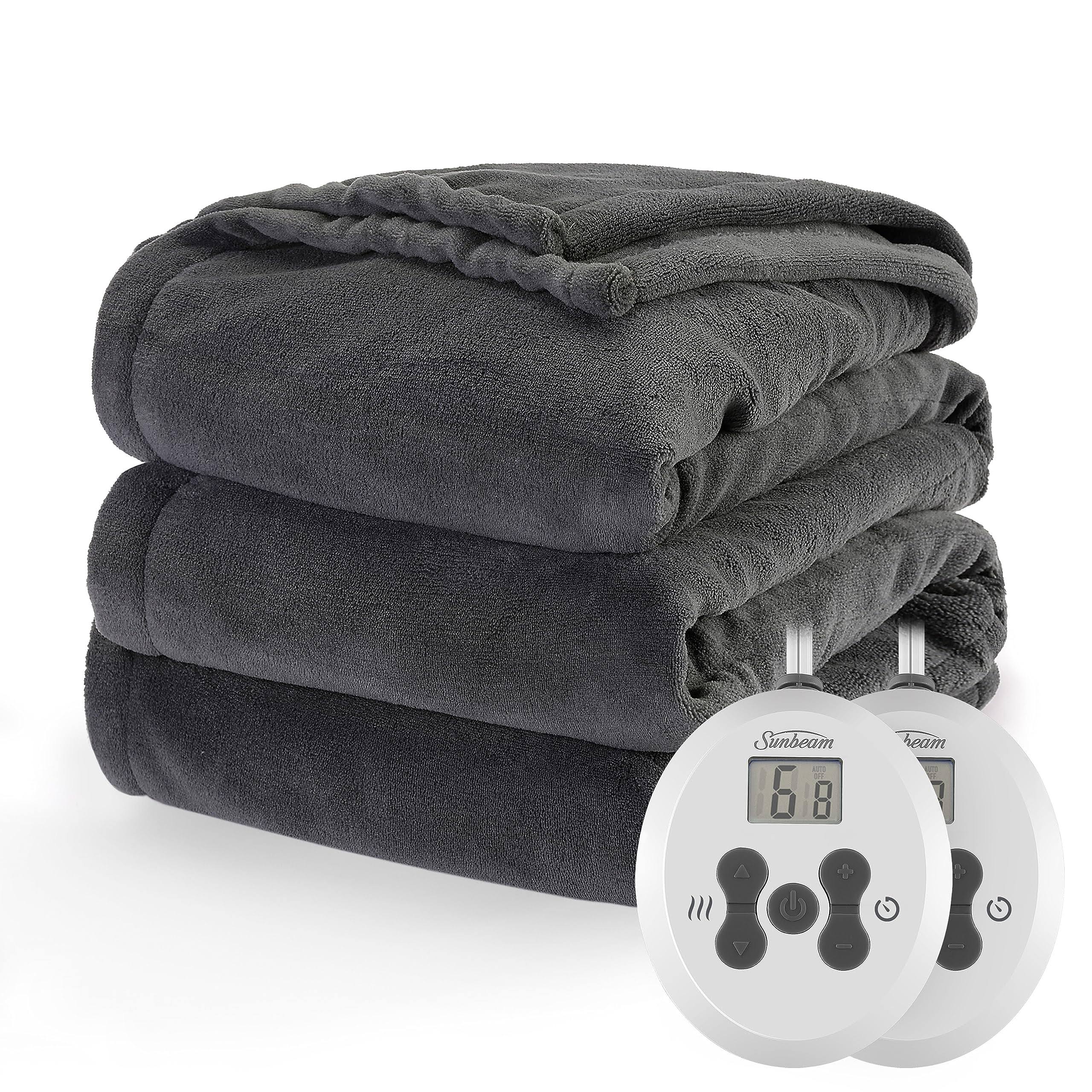 55e9aefe2daadb728d5474d2df92877ff25555e38c5f6e3910780d4fa71866dd.jpg Sunbeam Electric Blanket, King, Plush,Walnut - Image 1