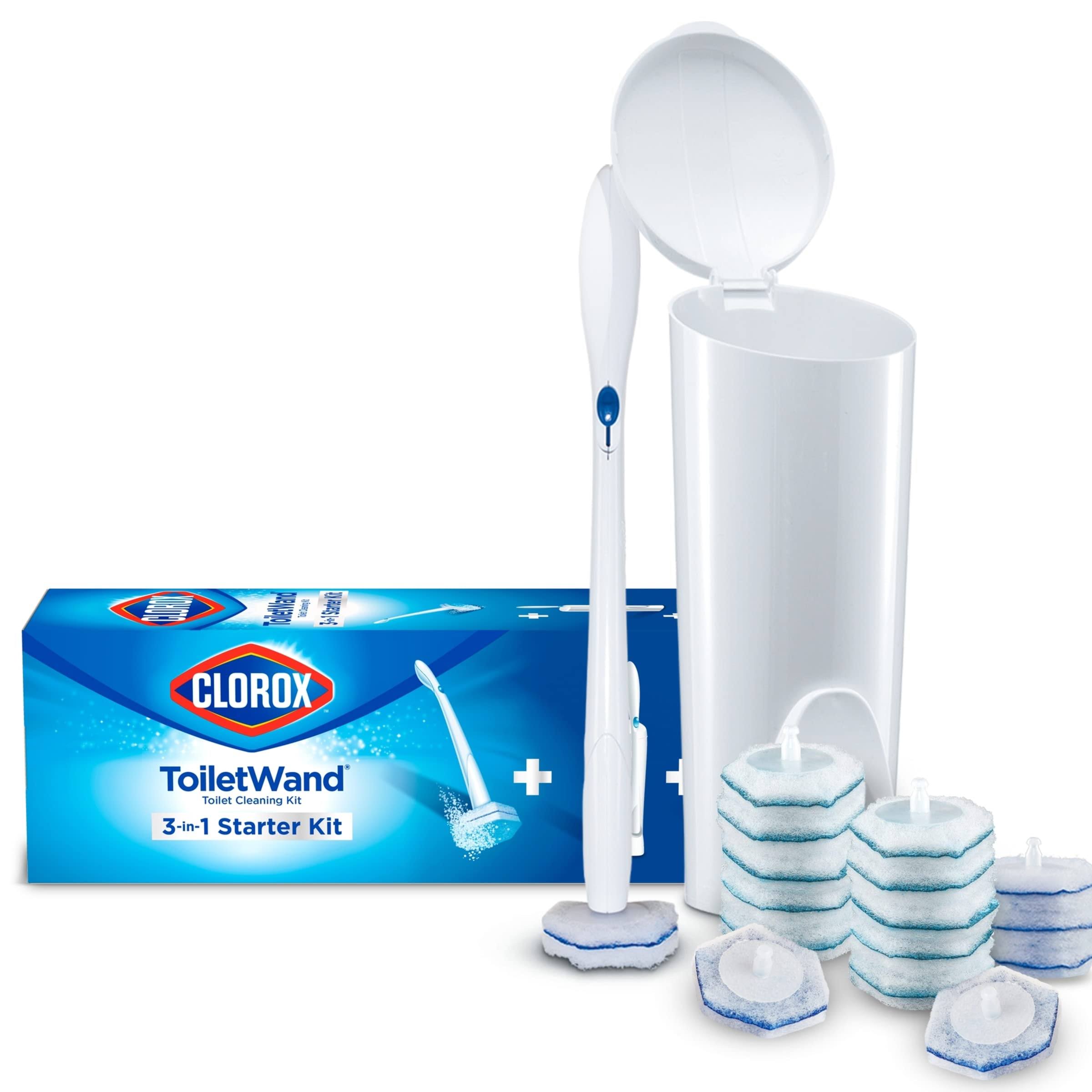 562de30c1256dc758978b70352263e92045e2facedaa30164c648760bbce6d56.jpg Clorox ToiletWand Disposable Toilet Cleaning System - Toiletwand, Storage Caddy - Image 1