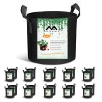 Adorma 20-Pack 3 Gallon Grow Bags, Heavy Duty Aeration Fabric Pots with Handles ,300g Thickened Nonwoven Pots for Plants/Vegetables/Flowers
