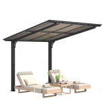 AECOJOY 8' x 8' Gazebo for Patio, Freestanding Lean to Hard Top Gazebo Carport Shelter