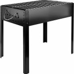 Portable Charcoal Grill Detachable Grill Cooking Station. Mini Tabletop Camping Grill BBQ. Black
