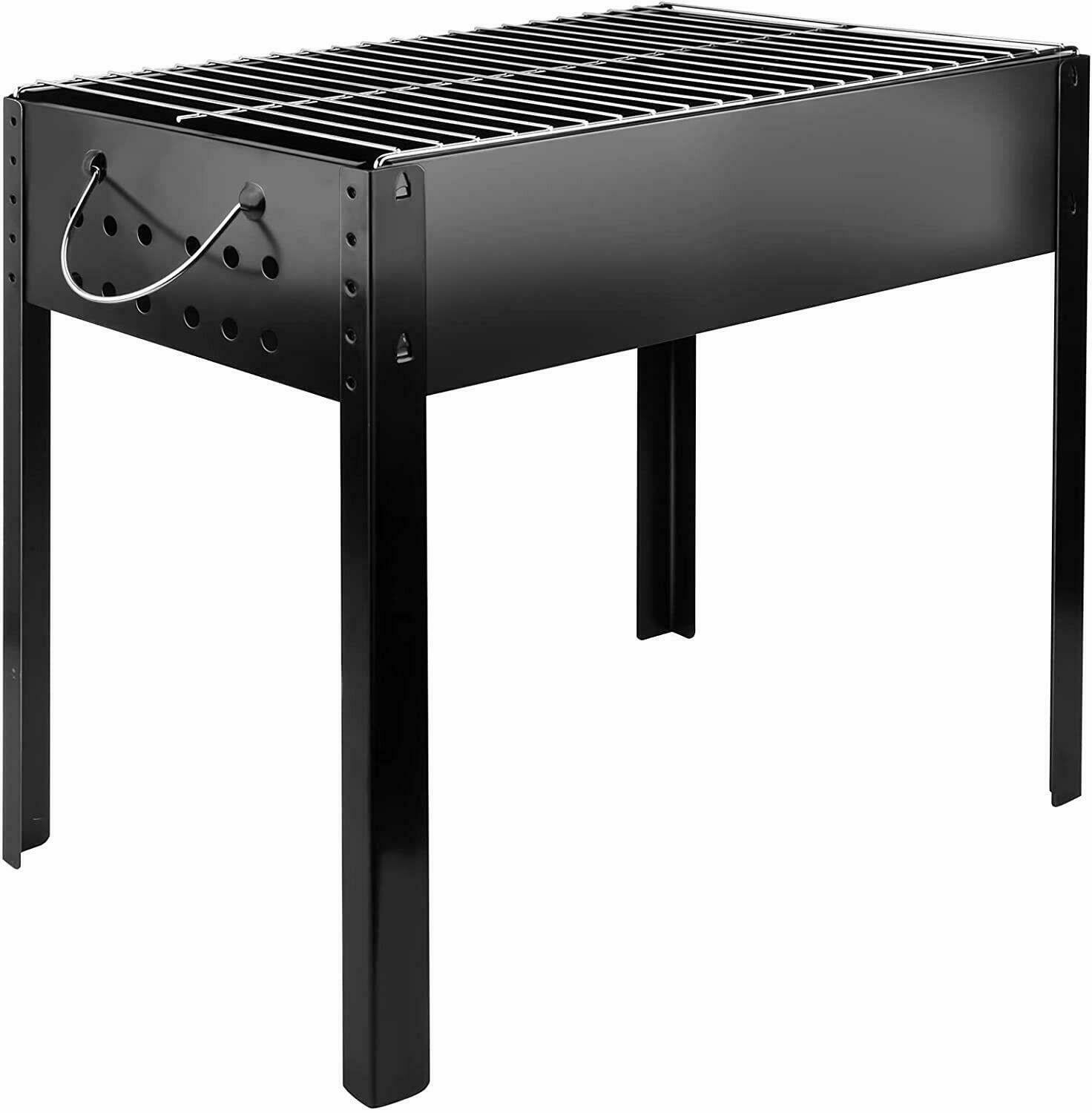 567986e3f1d5924d51c5974154d342fd67a99a002bcbb773454b435769928848.jpg Portable Charcoal Grill Detachable Grill Cooking Station. Mini Tabletop Camping Grill BBQ. Black - Image 1