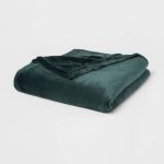 Full/Queen Microplush Bed Blanket Pine - Threshold