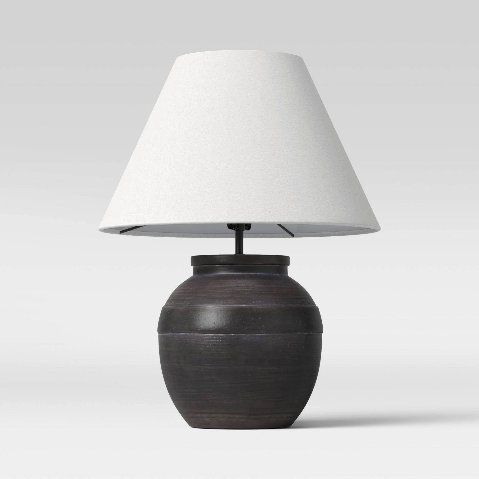 56aef1704a680f286e0915826d1e15dbe96841dcd9d6c85192fff98d8c847b68.jpg Large Ceramic Table Lamp Black (Includes LED Light Bulb) - Threshold - Image 1