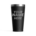 RTIC 16oz Pint Tumbler, Black, Matte, Stainless Steel & Vacuum Insulated, Flip-Top Lid