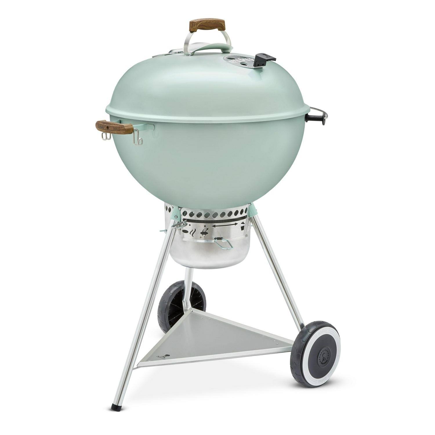 56ef3bb3bead5e404ad0cdf4594ca7919ab3b2137fb1fb03e96e8836ba7d1f22.jpg Weber - 70th Anniversary Kettle 22" Charcoal Grill - Rock N Roll Blue - Image 1
