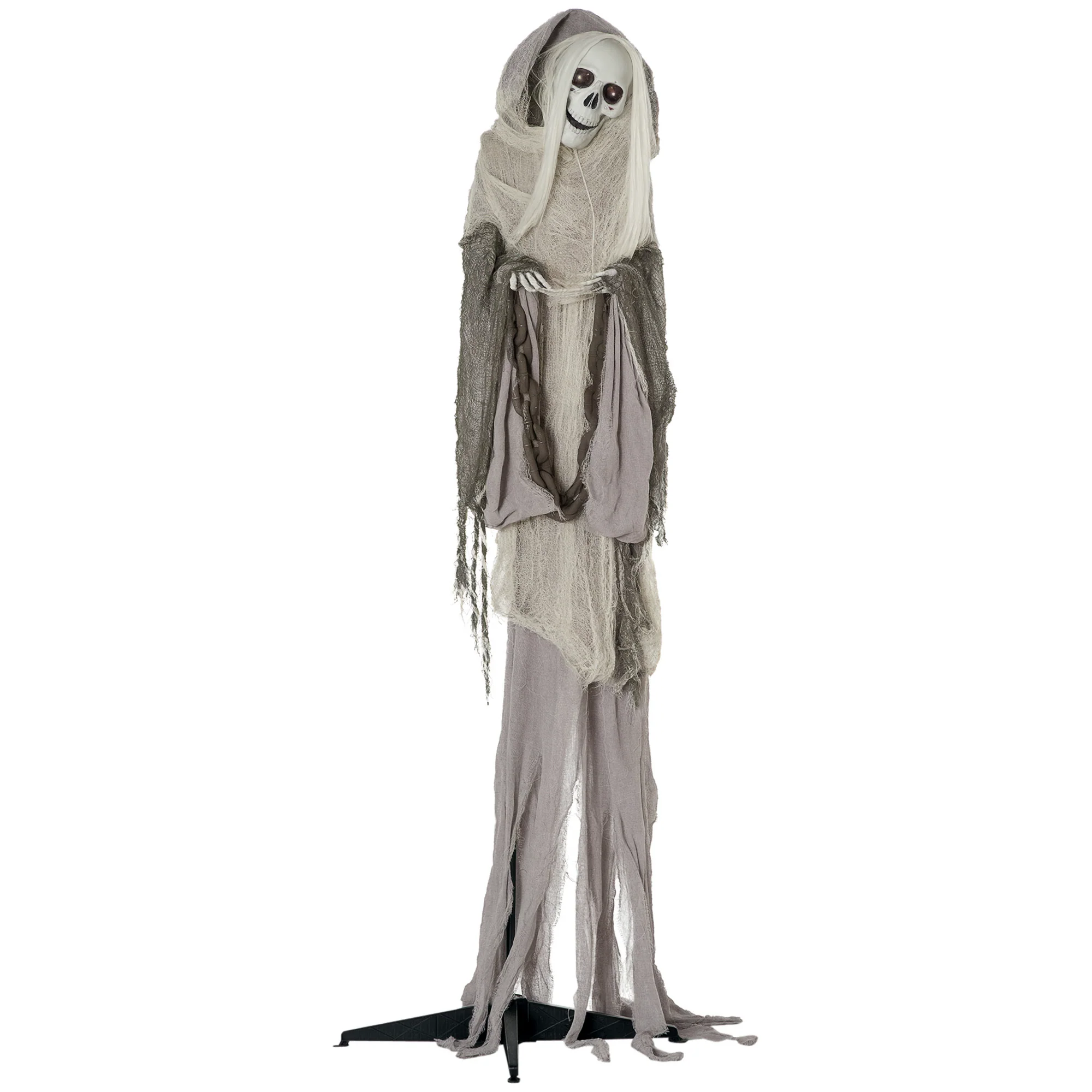 56fd1a20186b29f69d019fef6feb7fc0e351ee4fb3995021a02925dea760e646.webp AECOJOY Outdoor Halloween Decorations Skeleton Witch, Sound and Motion Activated Decor - Image 1