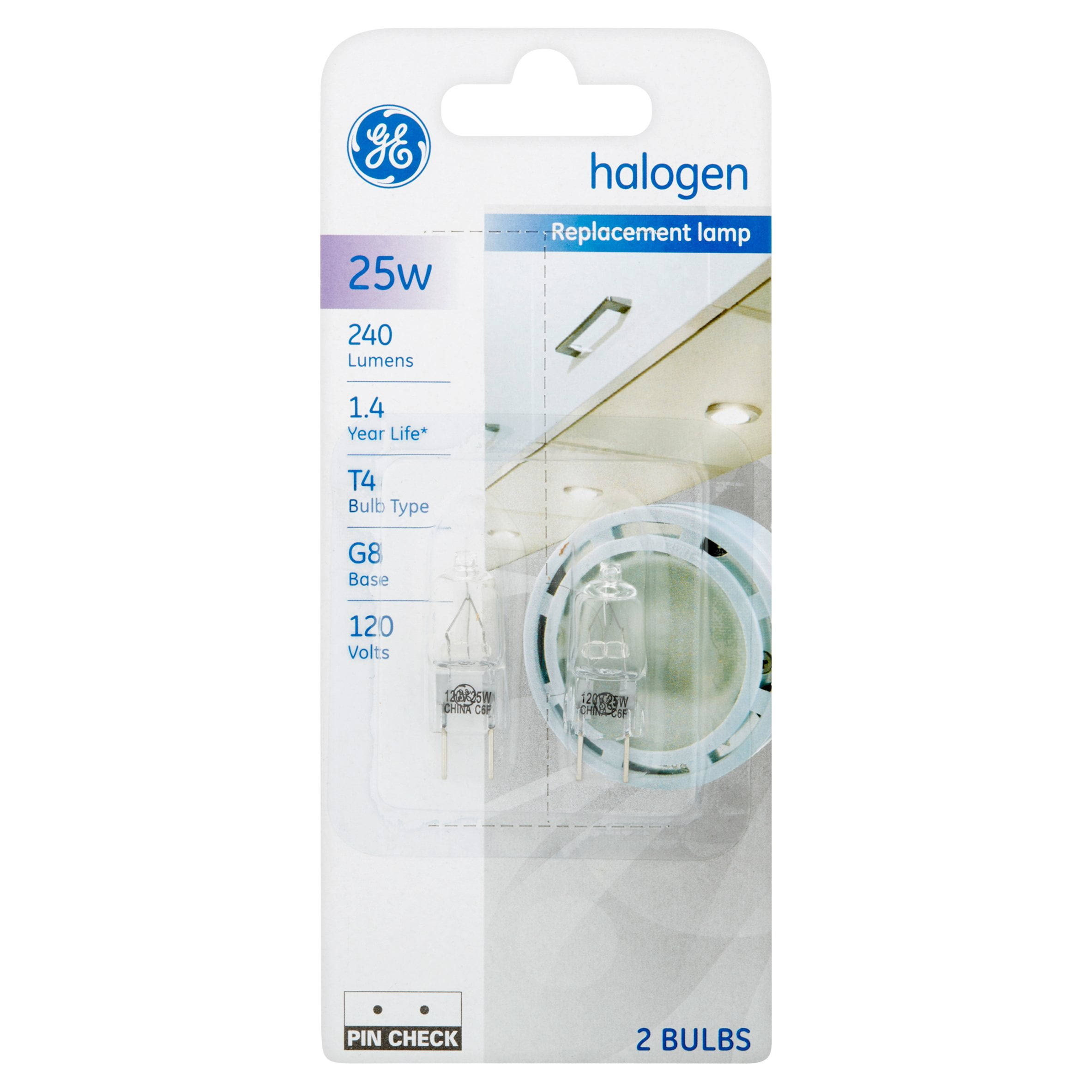 5721c8912cf2cabe8e76380eac754f54deb367c13fe7352d229251174759202b.jpg GE Quartz Halogen Lamp Bulb, 25 Watt - Image 1