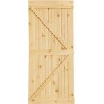 Kimberly Bay 30 in. x 83.5 in. Unfinished K-Bar Solid Core Pine Interior Barn Door Slab Kit