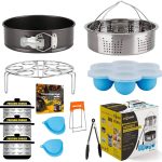 KITOOLBASE Accessories-Set-for-Insta-Pot, Accessory Compatible with Instant Pot 6 qt 8 Quart, with Steamer Basket Cheesecake Pan Egg Steam