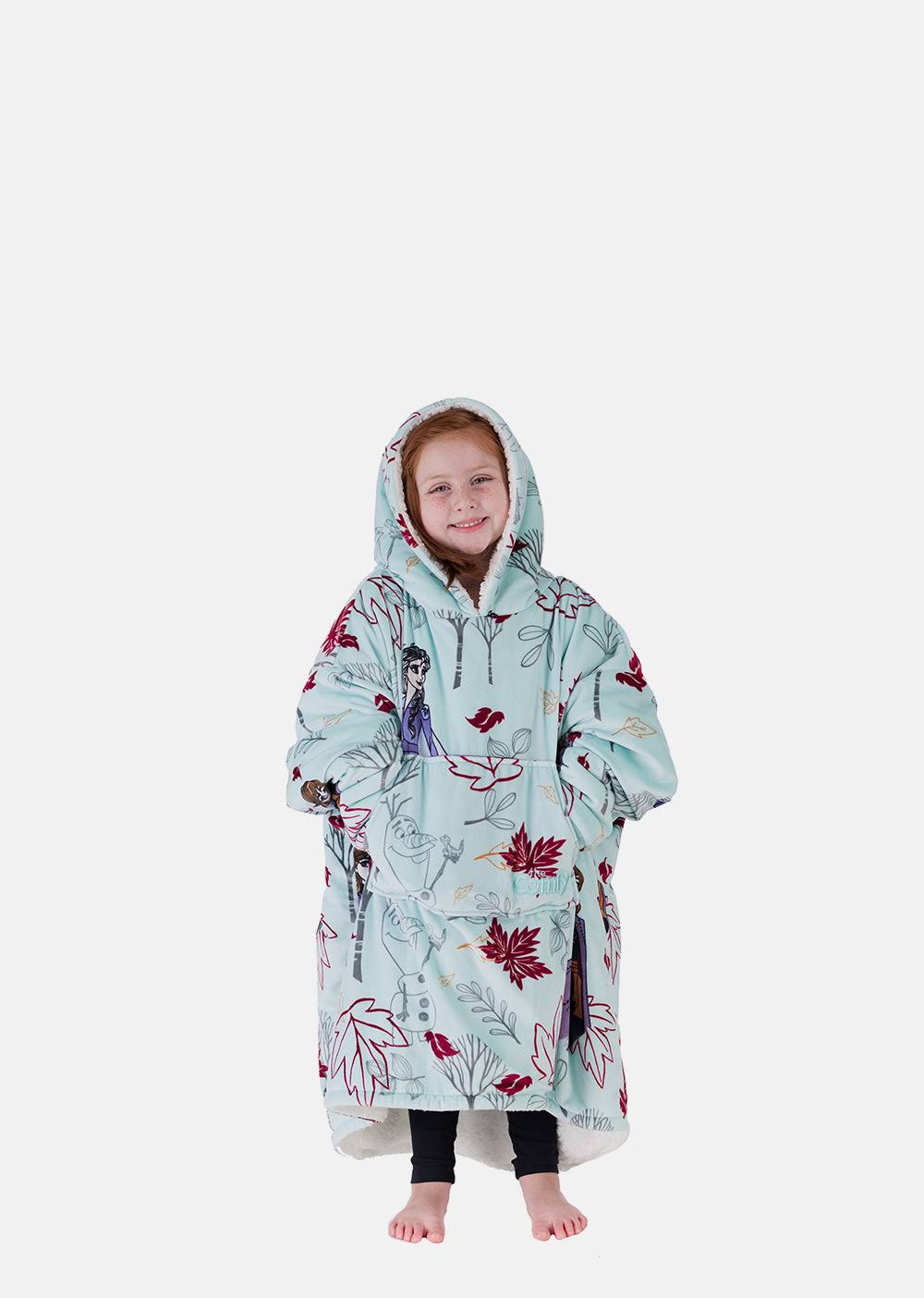 574046c5f9fb8aa5e4805fe47c5b2476f86a9ebbceacd3e96473994807f6dc09.jpg The Comfy Original Jr Disney Frozen Comfy The Original Oversized Sherpa Wearable Blanket for Kids, Seen on Shark Tank, One Size Fits All - Image 1