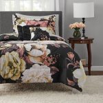 Mainstays Black Floral 8-Piece Bed in A Bag Bedding Set w/ Sheet Set , Twin/Twin XL