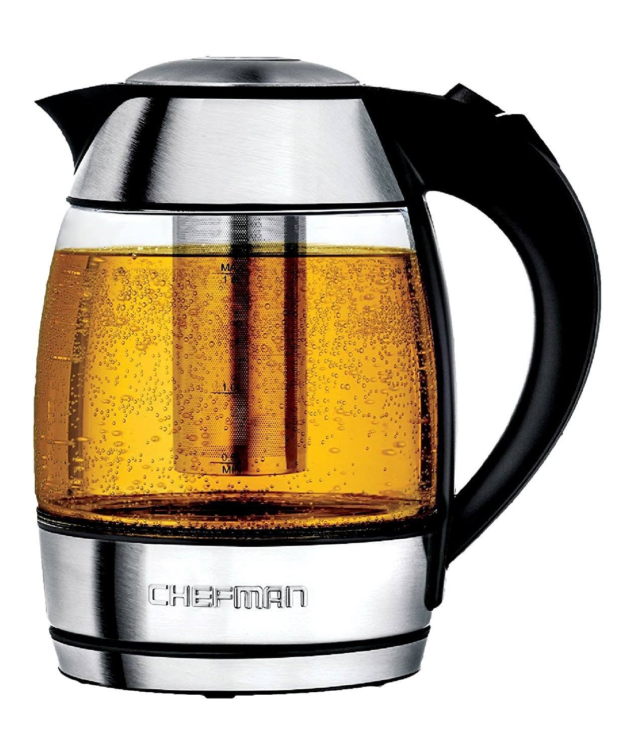 577220f55eddb49ab26e22bb7e04bc0395cf2f0ab2cafbde8f0dfde2db330c9b.jpg Chefman RJ11-17-TI Glass Kettle - 1100W - 1.8L - Image 1