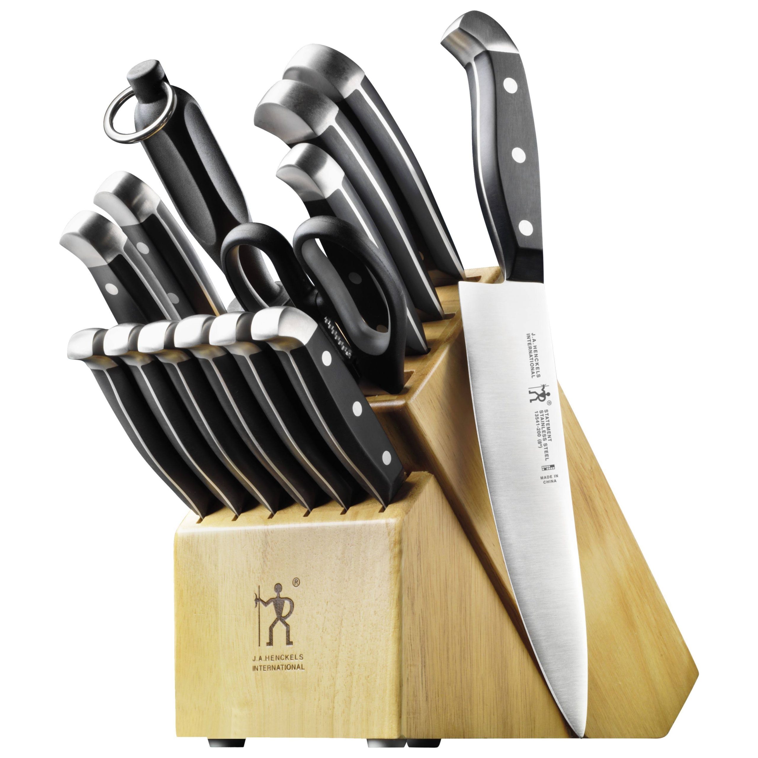 57911efee928849eea1b9cb4a6a9dd9657414c3d0322fb77cdb3eac77cf26c3f.jpg Henckels Statement 15-pc, Knife Block Set - Image 1