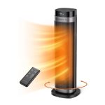 Space Heater, TaoTronics 1500W Portable Electric Oscillating Ceramic Heater 24, Fast Heating Quiet Tip-Over Protection with Remote Control for Indoor,