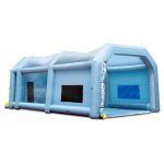VEVOR Inflatable Paint Booth, 33x20x13ft Inflatable Spray Booth, High Powerful 950W+1100W Blowers Spray Booth Tent, Car Paint