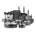 T-Fal Easy Care Nonstick Cookware, 20 Piece Set, Grey
