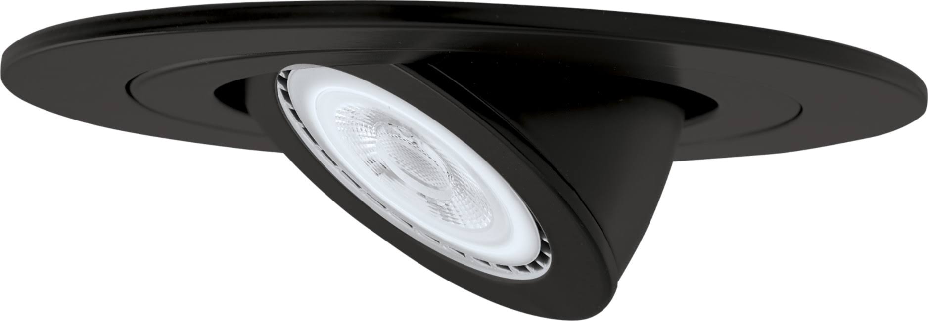 57ba8af95e0812bbb24033f304c6acc5a350d79a9dbaaf33e29c5532663d9d31.jpg Elco 4" Low Voltage Recessed Lighting Trim EL1488B Diecast Adjustable Spot Trim, Black - Image 1
