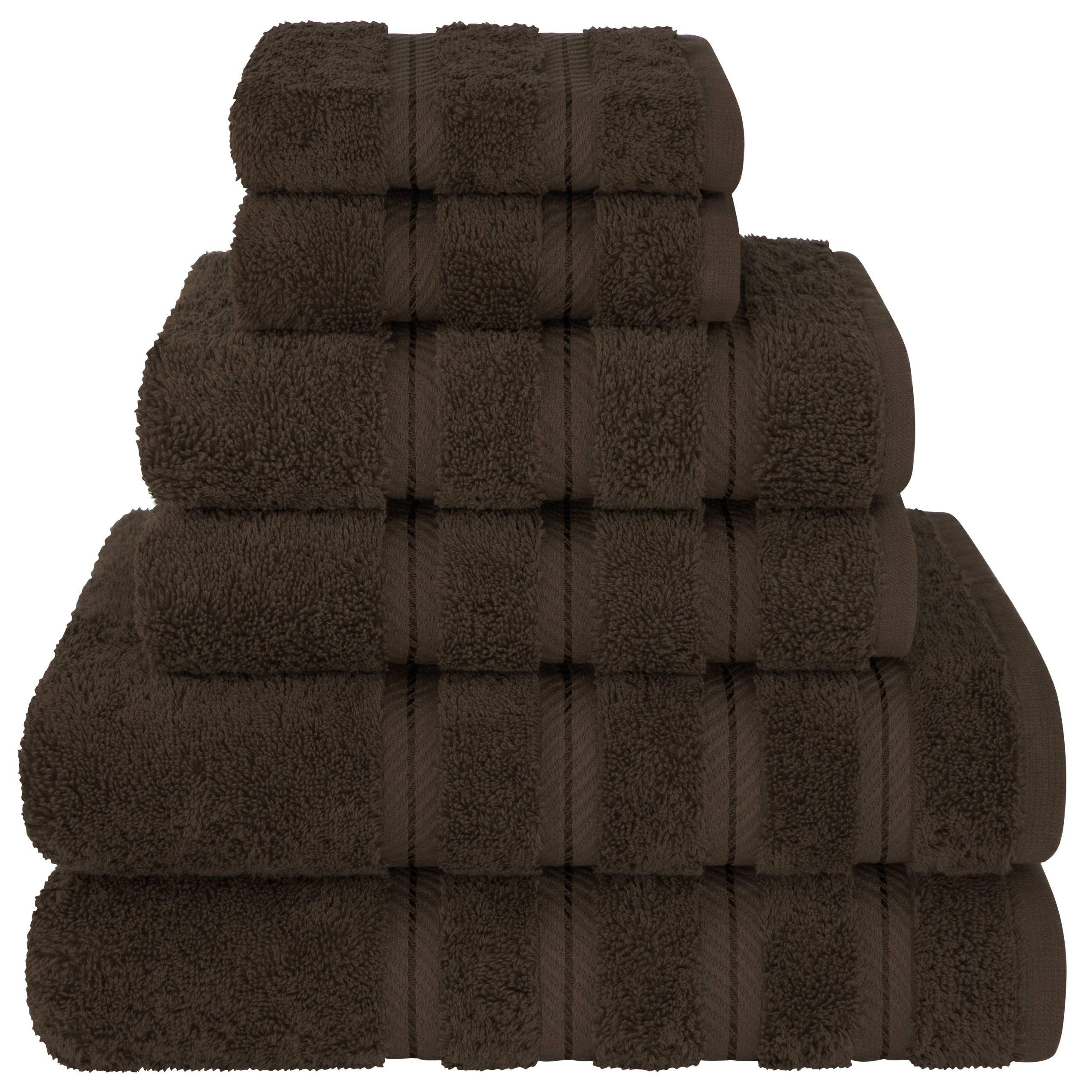 57cc55029a103c6393b2ce82290f4157ab63b2bff91976097fcd9c8c15fe9e25.jpg American Soft Linen 100% Turkish Cotton 6 Piece Towel Set - Brown - Image 1