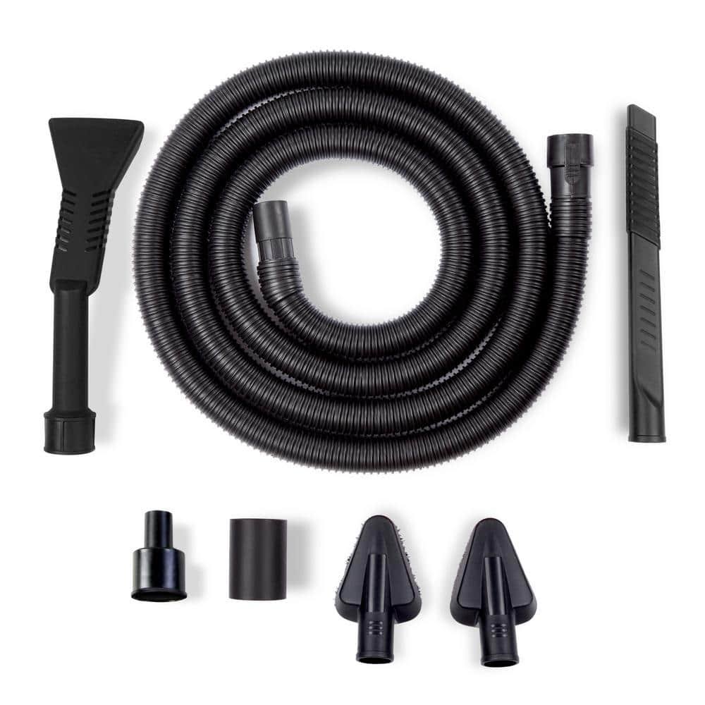 57ce7c0d080032e401e40b110099e7fc2ad42f12dd387999f364fd3a1d611c04-1.jpg Ridgid 1-1/4 in. Car Cleaning Accessory Kit with 14-ft Hose for Wet/Dry Shop Vacuums - Image 1