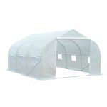 Outsunny Portable Walk-In Garden Greenhouse - White