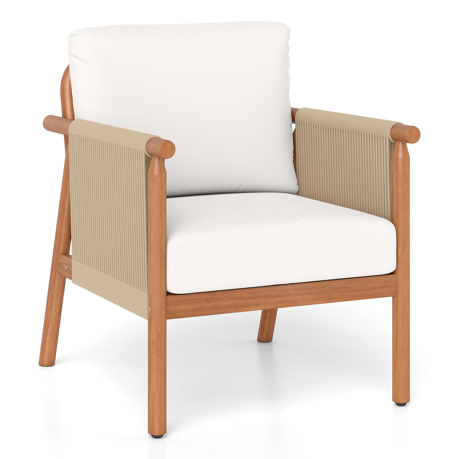 57f7f1054097db80bc3f9a48fbfcefa7f9e59b202d427677936371c6c1d4d8ca.jpg Tangkula Acacia Wood Patio Club Chair Boho Accent Chair(1/2/4) - Image 1