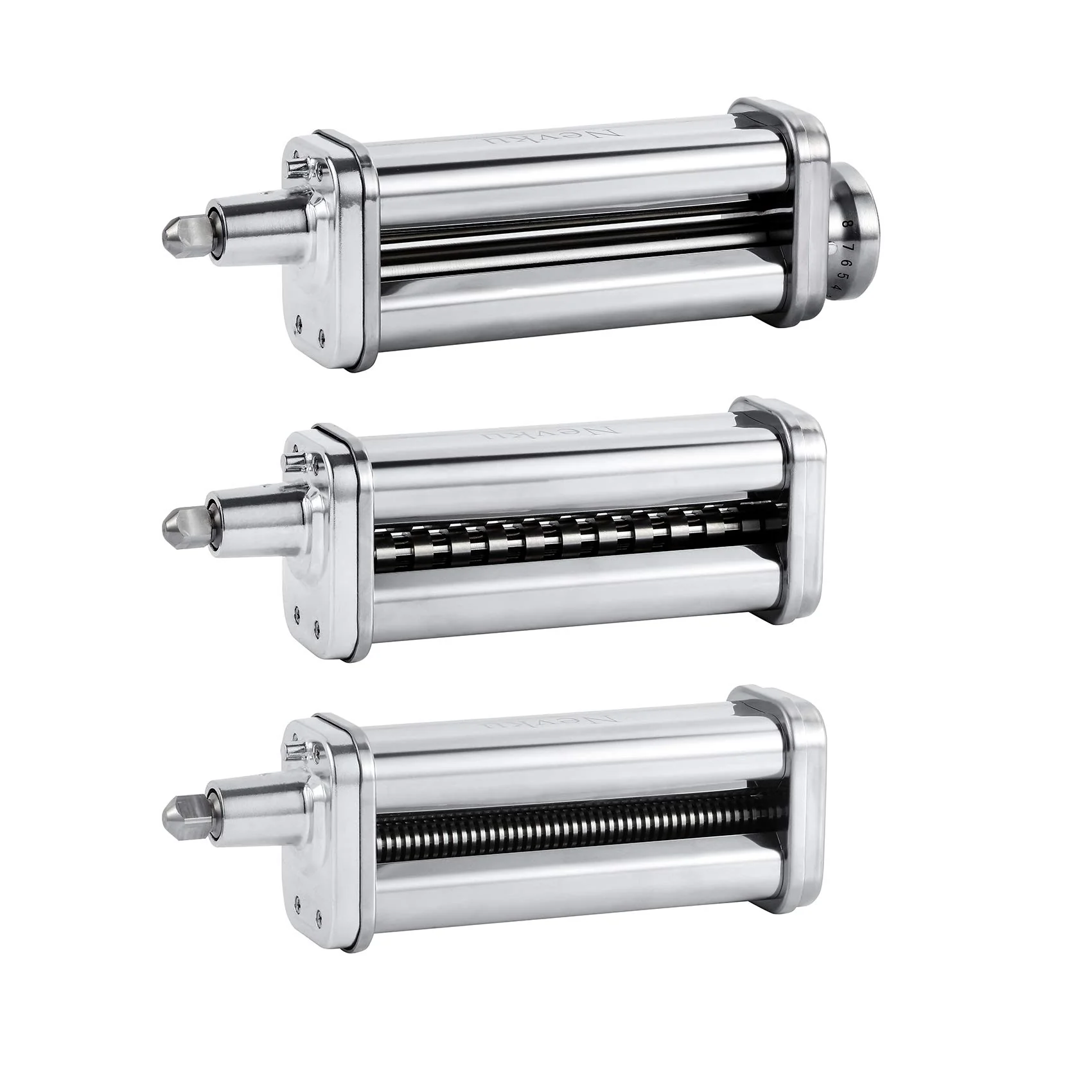 57f9de312de466296644afdc90163ebe6fe0d4089165dcefb74e509ac0651a04.webp Nevku Pasta Maker Attachments Set for KitchenAid Stand Mixer - Image 1